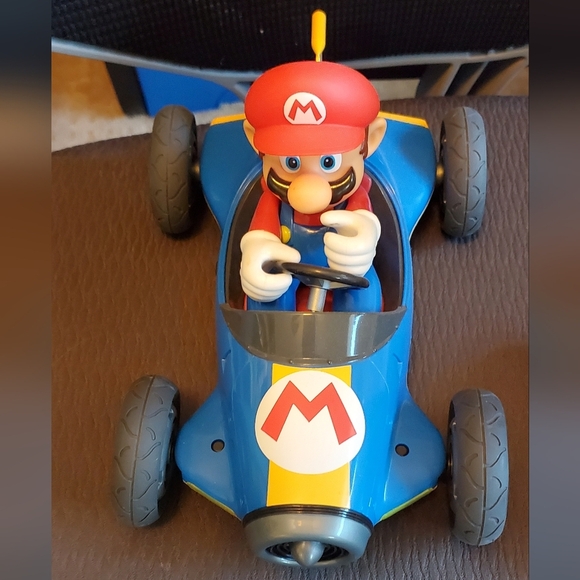 Carrera Other - Never Used-Mario Kart Blue Racing Toy Car with Character